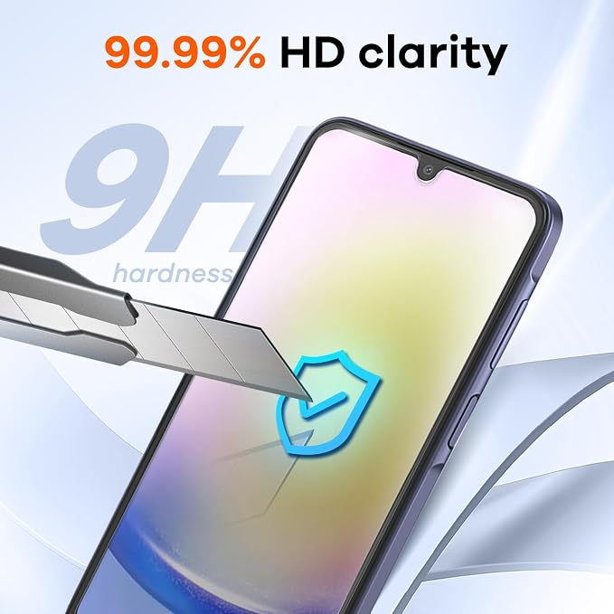 4+4 for Samsung Galaxy A25 5G Screen Protector Camera Lens Protector | 9H Tempered Glass Cell Phone Protector - Image 4