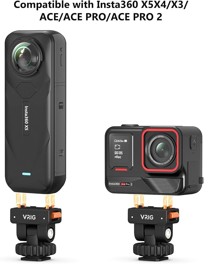 VRIG AC-44 Magnetic Quick-Release Cold Shoe Mount for Insta360 Ace Pro 2 | Cold Shoe Adapter & 1/4" Thread Tripod Adapter Compatible DSLR Camera Hot Shoe, Tripod, Action Camera Accessories - Image 7