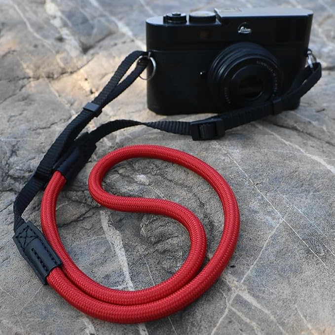 Quick Release Camera Neck Strap Shoulder Strap Belt for Mirrorless Digital Cameras Climbing Rope with Quick Release QD Loops Connector with O-Ring Adjustable Length 30-53inch Red - Image 3