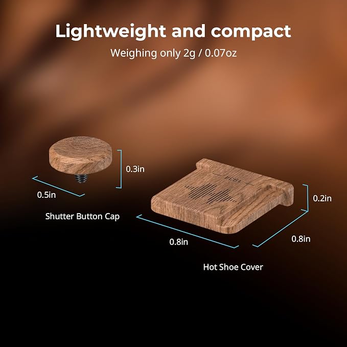 SmallRig Rosewood Hot Shoe Cover & Shutter Button Cap for FUJIFILM X100VI / X100V / X-T30 III / X-T30 II / X-T30 / X-M5 / X-E5 / X-E4 / X-E3 / X-T50 / X-T5 / X-T4 / X-T3 / X-Pro3/ X100F - Image 7