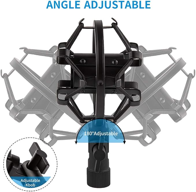 Microphone Shock Mount for 21mm-23mm Small Diameter Size Instrument Condenser Mic or Shotgun Mic like Rode NTG-1 NTG-2 - Image 4