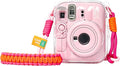 Clear Camera Case for Fujifilm Instax Mini 13, Pink Camera Strap | Protective Cover with Anti-Accidental Shutter, 4 Composition Cards, Photo Storage Holds 10 Films,Clear Hard Shell, No Camera by Huemate