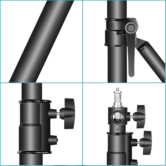 NEEWER Triangle Wall Mount Arm for Photography Studio Strobe Monolight | For Softboxes, Umbrellas, Reflectors, Flexible Rotation 180 Degrees, Maximum Length 180 cm, Black - Image 7