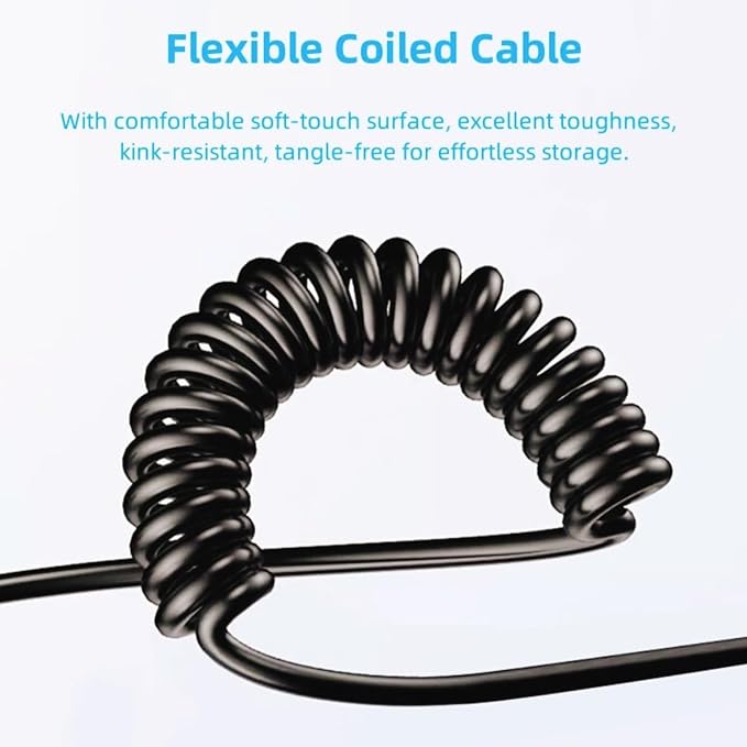 3.5mm to N3 Camera Shutter Release Cable Remote Control Cord for Nikon Z7 | Wired Spring Coiled Remote Control Connect Cord for Nikon Z7 Z7II Z6 Z6II Z5 D750 D780 P1000 D7500 D7200 D5600 & more - Image 4