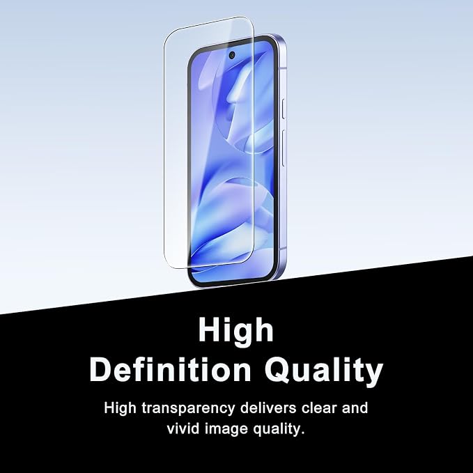 3 Pack Screen Protector for Google Pixel 9a Tempered Glass | Supports Ultrasonic Fingerprint Unlocking, Featuring Anti-Scratch 9H Hardness & Easy Alignment Kit - Image 7