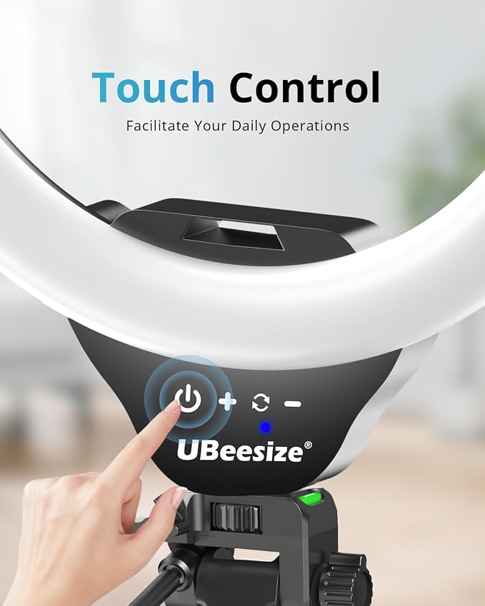 UBeesize 12'' LED RGB Ring Light with 62'' Tripod Stand, Selfie Ring Light for Video Recording, Live Streaming, TikTok & YouTube, Compatible with iPhone & Android - Image 2
