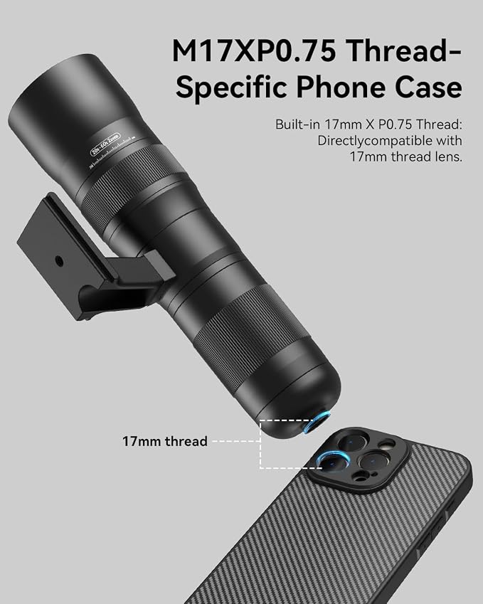 20-60X Zoom Telephoto Lens for iPhone 16 Pro Max, Evil Eye High Power HD Telephoto Phone Lens with Phone Case - Image 4