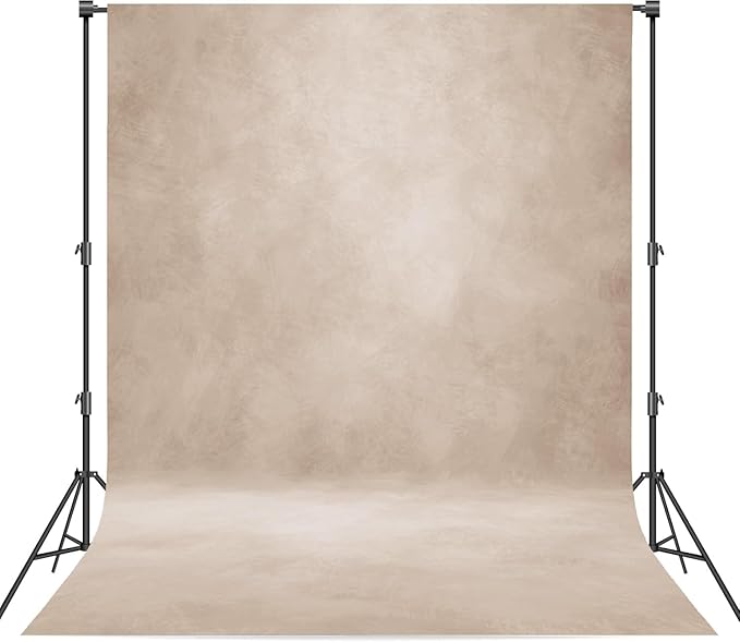 Abstract Photography Backdrop for Photoshoot 8x14ft,Beige,No Stand | Professional,Polyester Fabric,Roller Pocket on Top,Vintage Portrait Photo Props Booth Background,Photoshoot Studio by Haboke