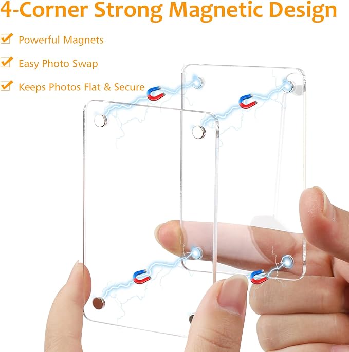 Accmor Car Picture Holder and Visor Photo Clip, 2 Pack Clear Acrylic Magnetic Photo Holder for Sun Visor, Vehicle Accessories, Personalized Car Picture Frame Suitable for Family, Couple, Pet Photos - Image 4