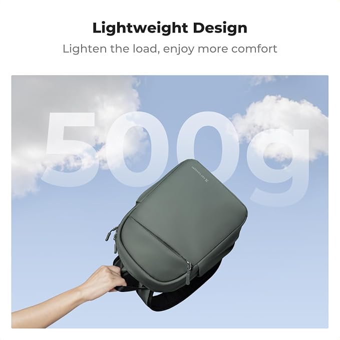 K&F CONCEPT Camera Backpack, Lightweight Compact Camera Bag 5L | Water-Resistant, Dividers, 9.7in Tablet Compartment, Quick Access, Street & Urban, Men & Women, for Canon/Nikon/Sony, Green - Image 2