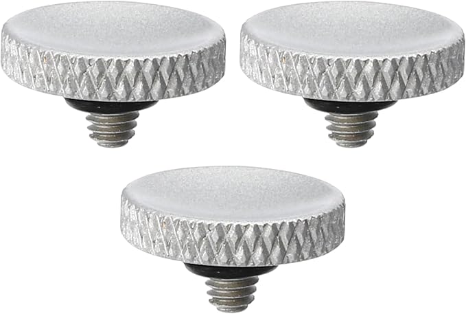 PATIKIL Camera Shutter Button, 3 Pack Soft Shutter Release Button Pure Copper Camera Button Knurled Suitable for Nikon for Fujifilm for Leica DSLR/SLR Camera, Silver by PATIKIL