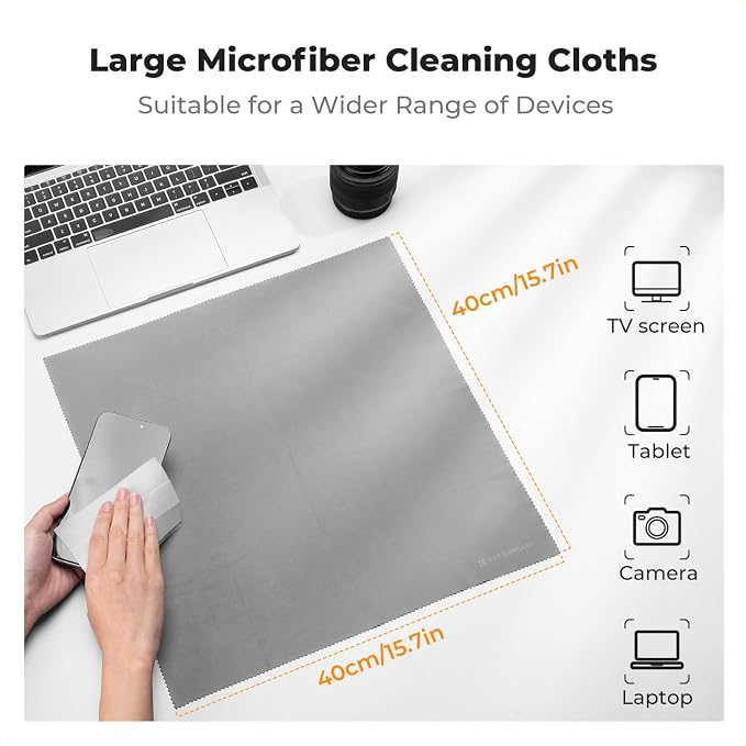 K&F CONCEPT 15 in 1 Camera Pro Cleaning Kit for DSLR and Sensitive Devices | 60ml Purified Water, Strong Blower, Multifunctional Pen, Portable Cloth, Camera Accessories and Photography Accessori,MK04 - Image 8