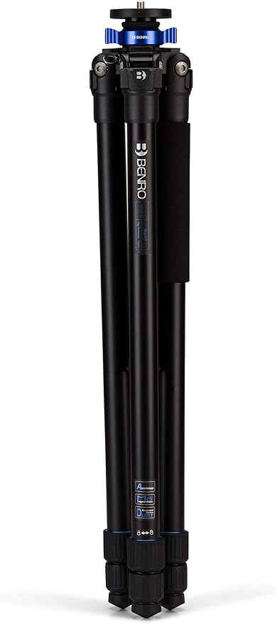 Benro Mach3 Aluminum Series 3 Long Tripod, 3 Section, Twist Lock Legs, 70.5" Maximum Height, 35.3 Load Capacity- Black (TMA37AL) - Image 5