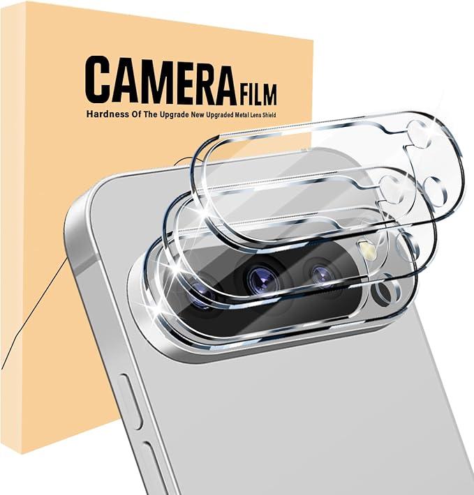 3 Pack for Google Pixel 9 Pro XL Camera Lens Protector | Tempered Glass 9 Hardness,Anti-Scratch High Definition Camera Screen Protector for Pixel 9 Pro XL by NECARSIN