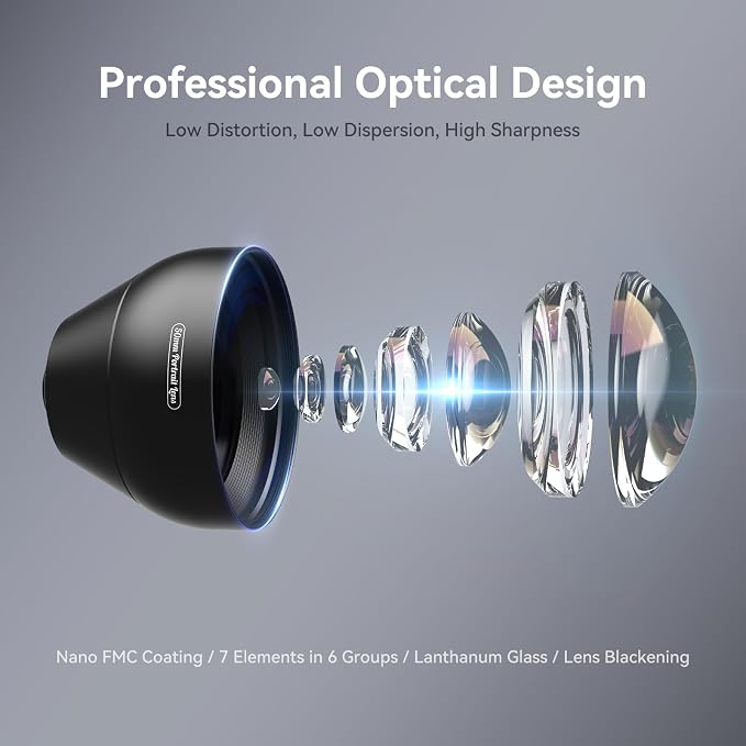 APEXEL 2X 50mm Portrait Master Telephoto Lens for iPhone | F1.05 Ultra-Large Aperture, 17mm Universal Clip, Phone Camera Zoom Lens Attachment Compatible with iPhone, Samsung and more - Image 5