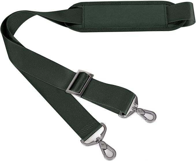 MOSISO 56 inch Shoulder Strap, Adjustable Soft Universal Non-Slip Strap | Thick Replacement Strap, Fit Padded with Metal Swivel Hooks for Laptop Shoulder Bag/Laptop Messenger Bag, Emerald Green - Image 4