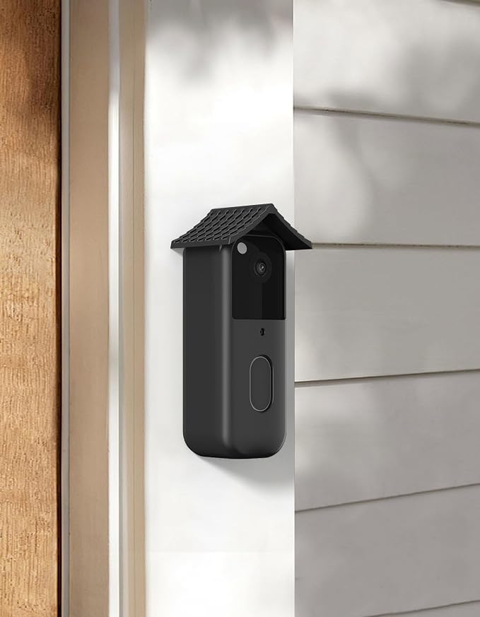 Silicone Cover for Blink Video Doorbell 2025 Waterproof Doorbell Cover, Scratch & Dust Resistant Blink Doorbell Case with Sun Hood, Easy Tool-Free Installation, Black - Image 7