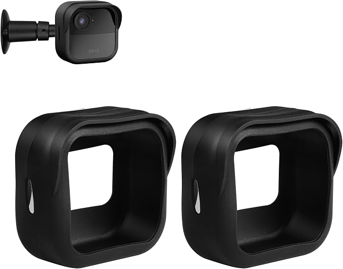 Tonton 2 Pack Silicone Case Cover for All-New Blink Outdoor 4 (4th Gen) / Blink Outdoor 2K+, Weatherproof and UV-Resistant Protective Silicone Skin for Blink Outdoor 4 Smart Security Camera, Black by TONTON