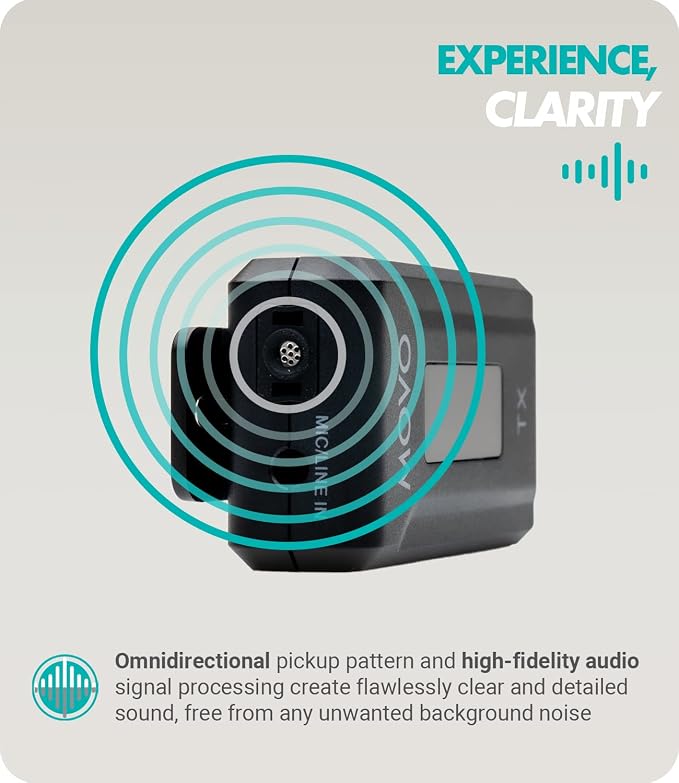 Movo WMX-2 Wireless Camera Microphone with Charging Case - Lavalier Mic for DSLR Cameras, Vlogging, Content Creation, Filmmaking - Image 6