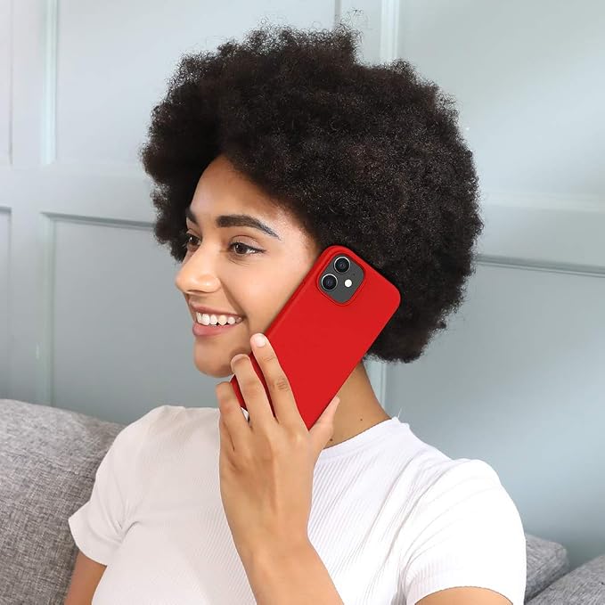 Miracase Silicone for iPhone 12 Case and iPhone 12 Pro Case, Red | Liquid Silicone Gel Rubber Shockproof Drop Protection Phone Case for iPhone 12/12 Pro 6.1 inch - Image 7