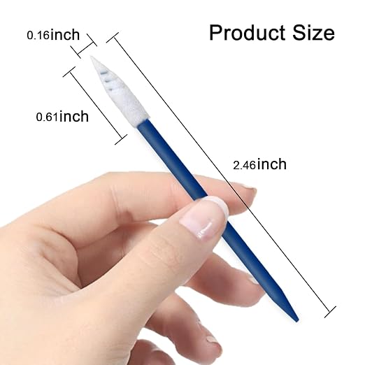 Wellgler's Electronics Cleaning swabs,Sponge tip Detail swabs, lint-Free Foam Swab (200pcs Navy Blue) - Image 2