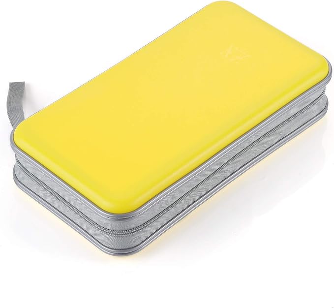 alavisxf xx CD Case, 96 Capacity Hard Plastic Organizer Wallet for Car | CD DVD Holder, Portable Hand Strap, Zipper Closure, Anti-Slip Scratch-Resistant Sleeves, Disc Storage, for Home Office Travel - Image 5