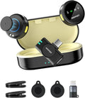 Wireless Lavalier Microphone for iPhone 17/16/15/14, iPad & Android, Magnetic Clip-on Mini Mic with Charging Case,30H Playtime Plug-Play Lapel Lavalier Mic for Vlog TikTok, AI Noise Reduction by kasohqee