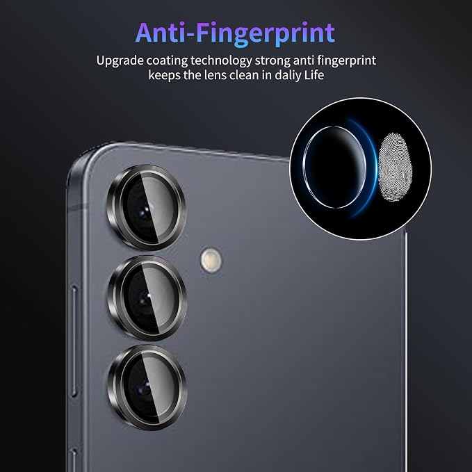 Camera Lens Protector for Samsung Galaxy S25,1 Pack | Tempered Metal Glass Camera Cover Film,HD Clear,Anti-Scratch Lens Screen Protector Film,Case Friendly,Black Titanium - Image 6