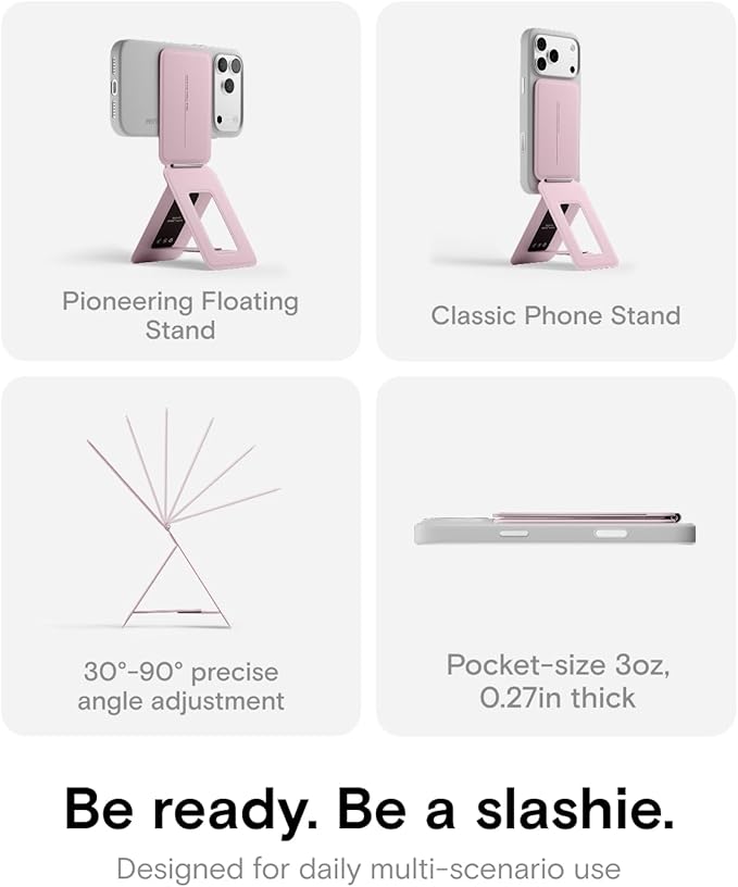 MOFT Phone Tripod Stand, Portable Selfie Stick for iPhone, Mulit-Angle | Pocket Size | Strong Magnets l MOVAS Leather | Magsafe Compatible | Easy to Charge | Stylish |For Content Creators - Image 3