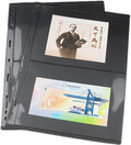 MUDOR Stamp Pages for Stamp Collection Album Binder Book, 10 Sheet 2 Row | 2 Pocket Stamp Sleeves for Collectors ,Stamp Collecting Sheets Supplies,Professional Pack by MUDOR