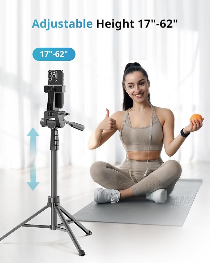 UBeesize 12'' LED RGB Ring Light with 62'' Tripod Stand, Selfie Ring Light for Video Recording, Live Streaming, TikTok & YouTube, Compatible with iPhone & Android - Image 4