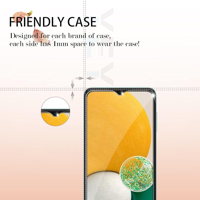Galaxy A13/A13 5G/A03S/A02S Tempered Glass Screen Protector, [2 Pack] [Anti-scratch] [3D Glass] for Samsung Galaxy A13/A13 5G/A03S/A02S - Image 5