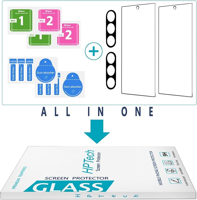Screen Protector for Samsung Galaxy Z Fold 7 Tempered Glass | with Camera Lens Protector, Anti Scratch, Bubble Free, 2+2 Pack - Image 7