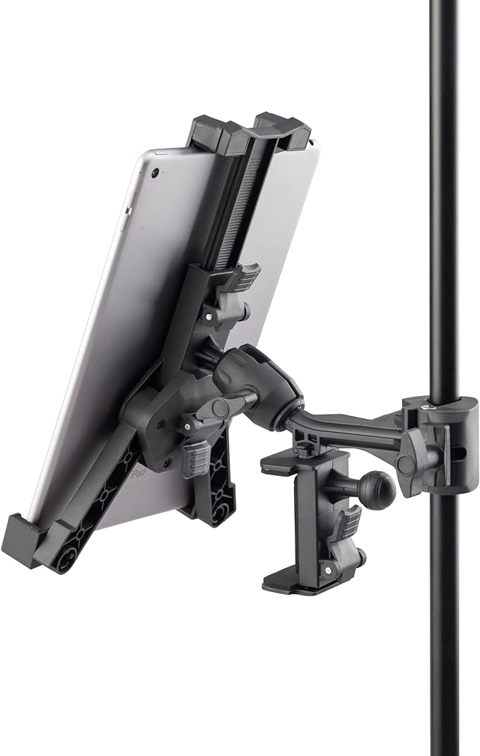 OnStage TCM1500 Tablet/Smartphone Holder (Setup for Tablets, Computers, E-Readers, Smartphones, and Phablets, Clamp Mount, Nonslip Padding, Adjustable Angle and Rotation, External Battery Holder) - Image 5