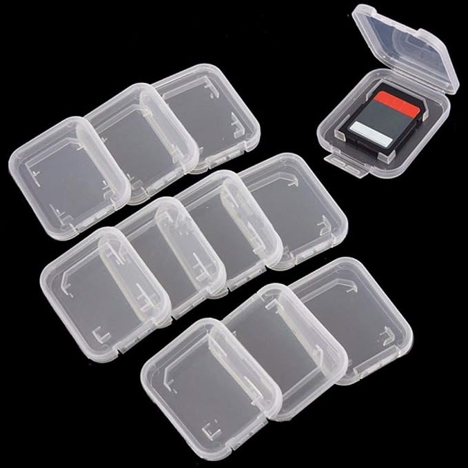 20pcs Plastic Memory Card Storage Case Compatible with SD MMC/SDHC PRO Duo White (20 PCS) - Image 7