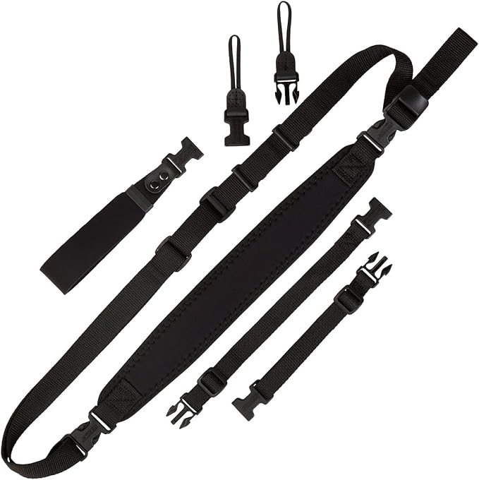OP/TECH USA Super Classic Combo Camera Strap Kit – Adjustable Neoprene Camera Neck Strap with Quick Release – Comfortable, Durable Photography Accessories – Made in USA – Fits DSLR & Mirrorless by OPTECHusa