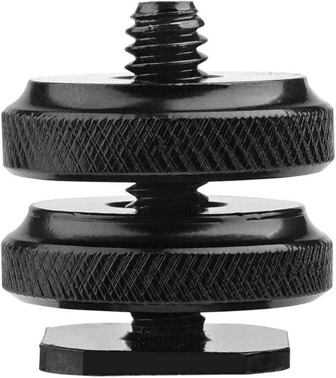 Camera Hot Shoe Mount to 1/4"-20 Tripod Screw Adapter Cold Shoe Mount,2Pcs | 1/4 Cold Shoe Mount Adapters,Universal Camera Rig for Camera Cage,DSLR,LED Video Light,Shotgun Mic,Field Monitor,Vlogging - Image 4