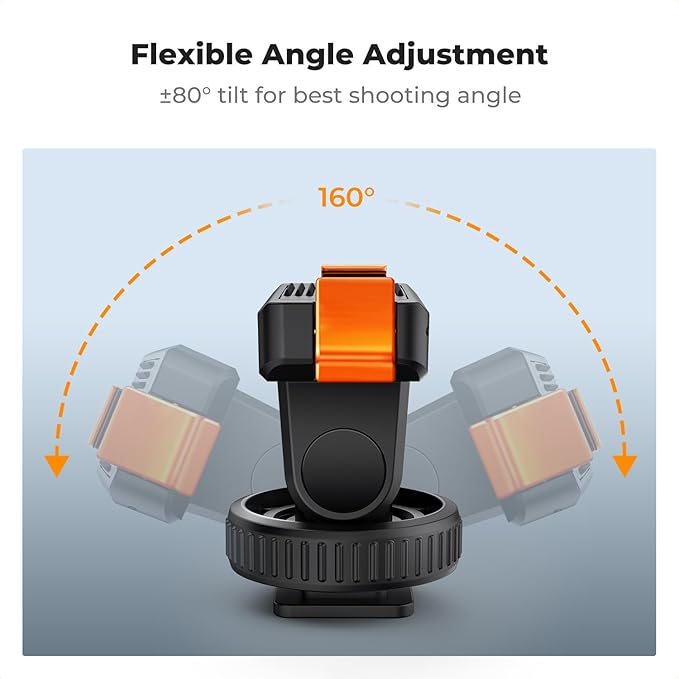 K&F CONCEPT Cold Shoe Magnetic Quick Mount Holder for Osmo Action 4/5 Pro | Tripod Mount, Hot Shoe Camera Adapter with 1/4" Screw Hole for Osmo Action 3/4 DSLR Photography Accessories, PP18 - Image 5