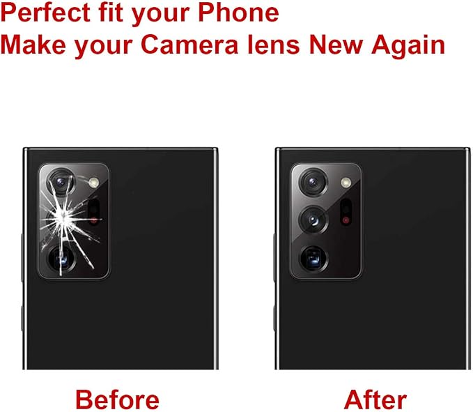 2 Sets Back Rear Camera Lens Glass Replacement for Samsung Galaxy Note 20 Ultra with Reparing Toolkit (Black) - Image 4