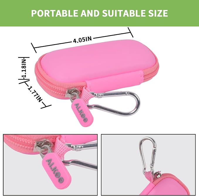 USB Flash Drive Case, SD Card/Thumb Drive/Memory Cards Holder, Bag Only | SDXC/SDHC Storage, Electronic Accessories Organizer for SanDisk / for Samsung, for Students/IT/Office/School/Travel, Pink - Image 3