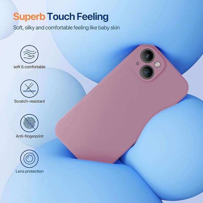 Miracase Silicone for iPhone 14 Case, Blackcurrant | Soft Anti-Scratch Microfiber Lining, Premium Silicone Cover Shockproof Drop Protection Phone Case for 14 - Image 5