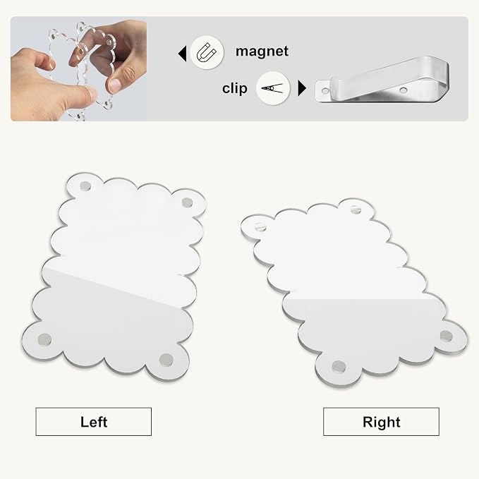 Car Sun Visor Photo Holder, Universal Magnetic Photo Car Visor Clip, Decorate Your Car Visor Picture Clip with Personality(Transparent Wave, 2.4x3.5) - Image 6