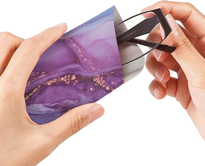 TRIUMPH VISION 3 Pack Reading Glasses Pouch Soft Case Eyeglass Sleeve Slim | Alternative to Bulky Case in bag, Lightweight Lined Padded Protect Optical lens Slip in, Cute Pattern Portable for Daily Use - Image 4