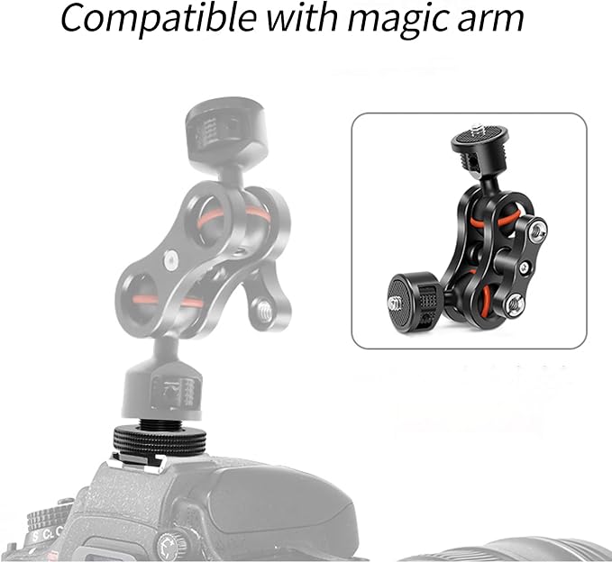 1/4" Female Thread to Hot Shoe Adapter, Atmoshue Hot Shoe Mount Adapter for Magic Arm, Video Light,Monitor - Image 6