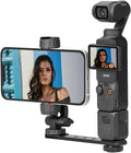 BRDRC Pocket 3 4 Phone Holder Mount, Metal Expansion Adapter Phone Clip with 1/4” Screw and Cold Shoe for DJI Osmo Pocket 3 4 Creator Combo Accessories - Can be Used with Tripod Selfie Stick by BRDRC