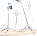 ULANZI TT88 Magnetic Tripod for iPhone 17, 57" Extendable Selfie Stick w Remote, 2-in-1 Phone Clip & Dual Cold Shoe Mounts-Lightweight Phone Tripod Stand for Vlogging, Travel, Video Recording, White by ulanzi