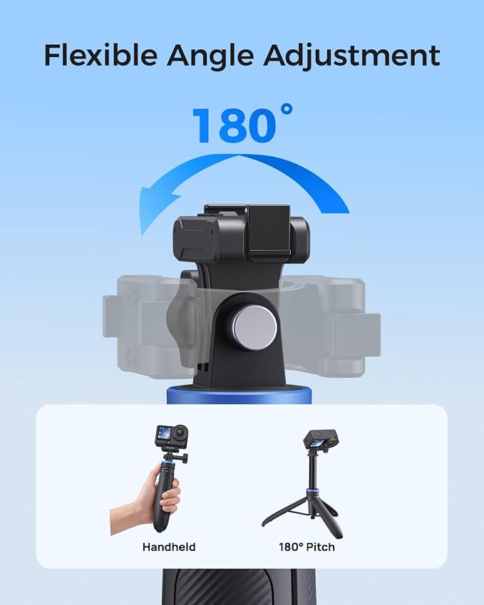 TELESIN 0.1s Auto Open Mini Selfie Stick Tripod for All Action Camera | 65cm/25.5in Tripod for DJI Osmo Action 6 5 Pro 4 3 Nano Pocket 4 3 GoPro HERO 13 12 Black Insta360 Luna Ultra X5 X4 Xtra Edge - Image 3