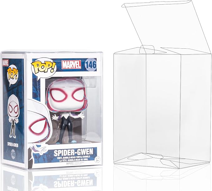 20 Pack Protector Cases for Funko Pop 4" Figures, 0.5mm Ultra Thick | No Film Peeling, Locking-Tab, Bottom Auto-Lock, Crystal Clear PET, Water and Scratch Resistant Display Storage Box by Baskiss