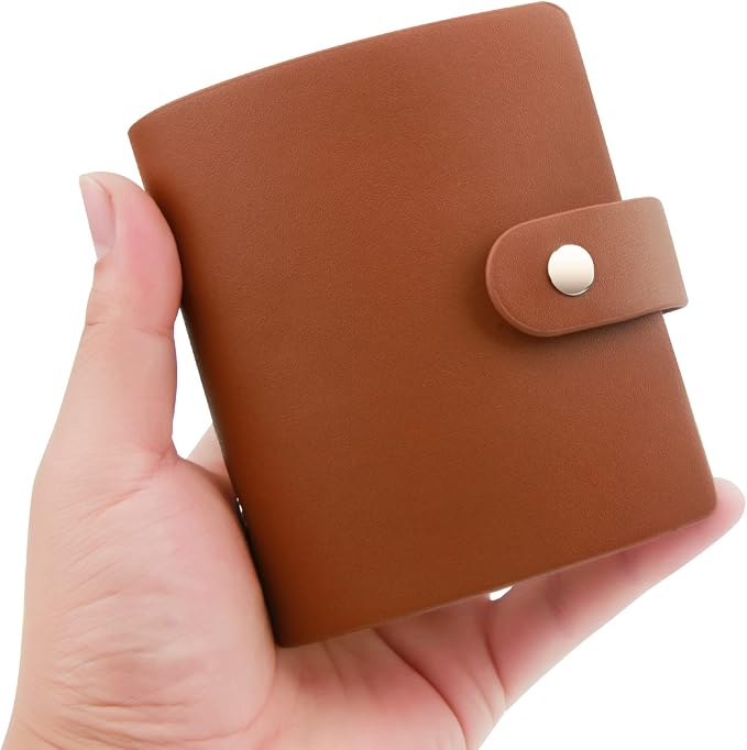 Ruibytree 52 Pockets Small Photo Album 2x3 for Instax Mini, Brown, 1 Pack | Pocket-Size, PU Leather Cover, Snap Closure, Acid-Free Pages, Fits Polaroid 2x3 Photos, Kodak Mini Prints & ZINK Photos by 2x3PhotoAlbum4x6PhotoAlbum35x425PhotoAlbumGoPhotoAlbum85x11VinylStickerPaper