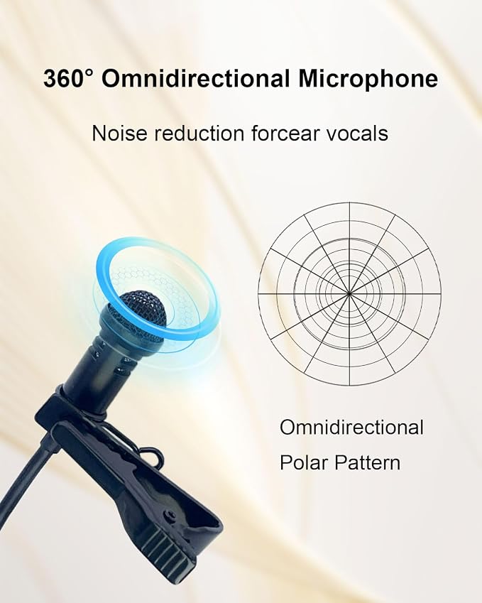 2Pcs Lavalier Microphone Compatible with DJI MIC 1/2 | and for Rode Wireless GO II Transmitters, Angled 3.5mm TRS Plug Omnidirectional Mic for Streaming Vlog Interview, 1.5M - Image 5